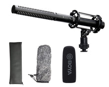 Load image into Gallery viewer, BOYA XLR Microphone, Shotgun Microphone BY-BM6060 with Shockmount Windscreen Mic for Camera DSLR External Condenser Professional Microphones for Video Interview ENG Film
