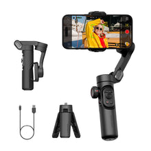 Cargar imagen en el visor de la galería, AOCHUAN Gimbal Stabilizer for Smartphone, iPhone Gimbal w/Focus Wheel Face/Object Tracking Gimbal for iPhone 15 14 Pro Max/Android Foldable 3-Axis Handheld Phone Gimbal for Video Recording -Smart XE
