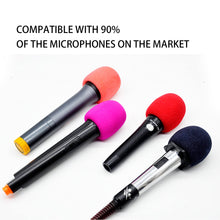 Cargar imagen en el visor de la galería, 20PCS Thick Handheld Stage Microphone Windscreen Colorful Microphone Covers Reusable Foam Covers Micro Foam Filter for Most Microphone

