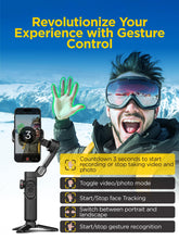 Cargar imagen en el visor de la galería, AOCHUAN Gimbal Stabilizer for Smartphone, iPhone Gimbal w/Focus Wheel Face/Object Tracking Gimbal for iPhone 15 14 Pro Max/Android Foldable 3-Axis Handheld Phone Gimbal for Video Recording -Smart XE
