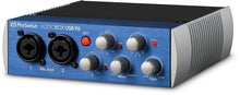 Load image into Gallery viewer, Presonus AudioBox 96 Audio USB 2.0 Recording Interface and Studio One Artist Software kit with Condenser Microphone Shockmount, and XLR Cable (Interface Color May Vary in Blue or Black)
