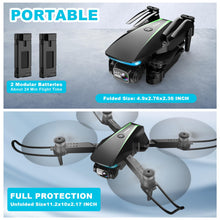 Load image into Gallery viewer, RADCLO Mini Drone with Camera - 1080P HD Foldable Drone with Stable Hover, Gravity Control, Auto-Follow, Trajectory Flight, 90° Adjustable Lens, One Key Take Off/Land, 3D Flip, Drones for Adults Kids
