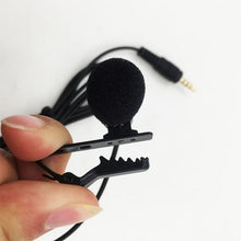 Load image into Gallery viewer, VOXLINK 3.5 mm Microphone Clip Tie Collar for Mobile Phone Speaking in Lecture 1.5m/3m Bracket Clip Vocal Audio Lapel Microphone
