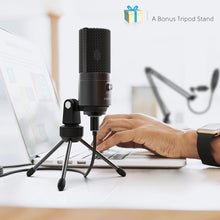 Cargar imagen en el visor de la galería, FIFINE Studio Condenser USB Computer Microphone Kit With Adjustable Scissor Arm Stand Shock Mount for YouTube Voice Overs-T669
