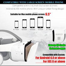 Load image into Gallery viewer, BOBO VR Z6 Bluetooth 3D Glasses Virtual Reality Box Google Cardboard Stereo Mic Headset Helmet
